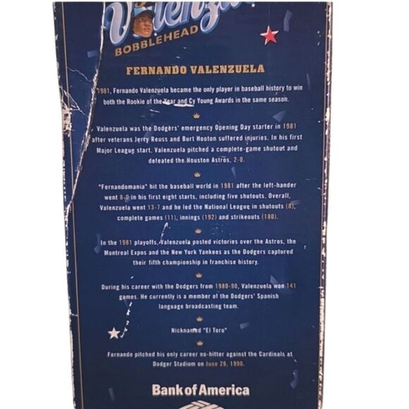 Los Angeles Dodgers 2006 Fernando Valenzuela Bobblehead - Picture 11 of 16